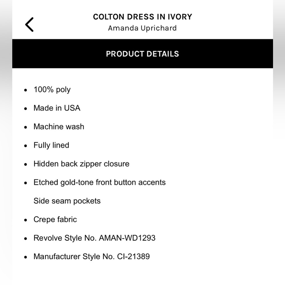 Amanda Uprichard dress size Small in Ivory - Picture 3 of 13